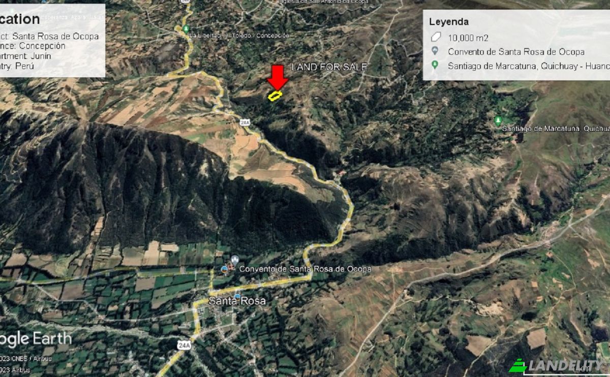 Land Lot for Sale 12215, Santa Rosa de Ocopa, Concepcion Province, Junin, Peru. Photo 2