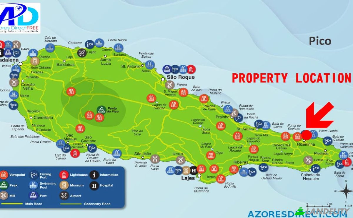 Land Lot for Sale Ribeirinha, Lajes do Pico, Azores, Portugal, Rua Do Passal. Photo 6
