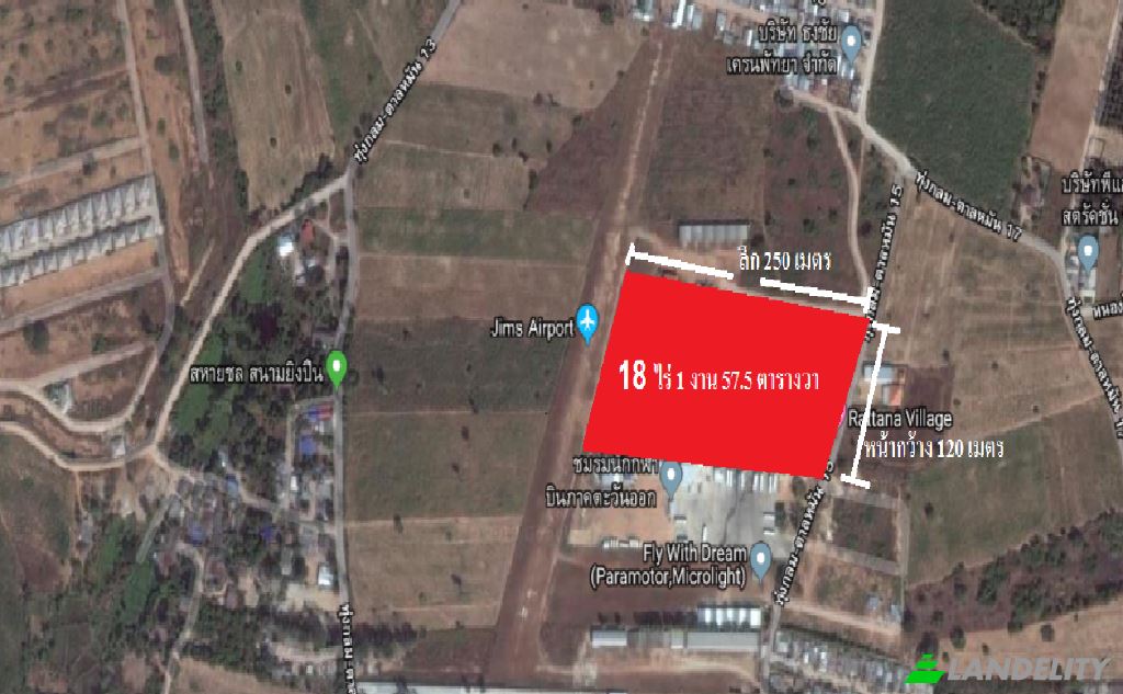 Grondperceel Te koop Eastern Airport, EAA chapter, club house and hangars, 20150, Pattaya City, Bang Lamung District, Chon Buri, Thailand. Foto 1