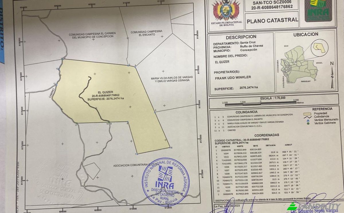 Investing/Development for Sale Via Sin Nombre, Guarayos, Nuflo de Chavez, Santa Cruz Department, Bolivia. Photo 2
