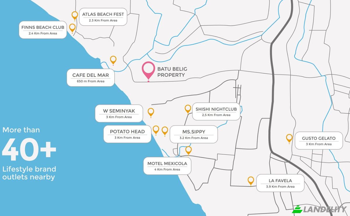 Lote de terreno en venta Jl Batu Belig Gg Kamboja No80, Kerobokan Kelod, North Seminyak, Kabupaten Badung, Bali 80361, Dalung, Badung Regency, Bali, Indonesia. Foto 5