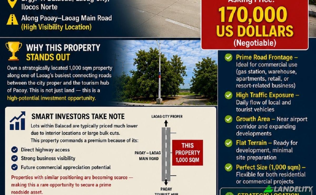 Land Lot for Sale Laoag City, Ilocos Norte, Ilocos Region, Philippines. Photo 4