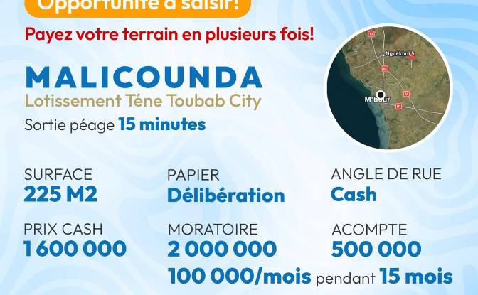 Land Lot for Sale - Toubab Dialao, Senegal