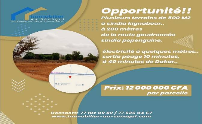 Land Lot for Sale - Keniammbour, Senegal