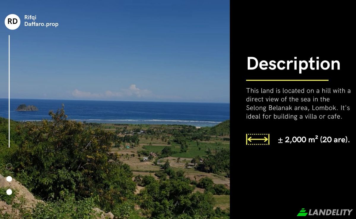 Investeren/Ontwikkelen Te koop Jalan Tanpa Nama, Selong Belanak, Central Lombok Regency, West Nusa Tenggara, Indonesia, Kec Praya Bar, Kabupaten Lombok Tengah, Nusa Tenggara Bar 83571. Foto 3