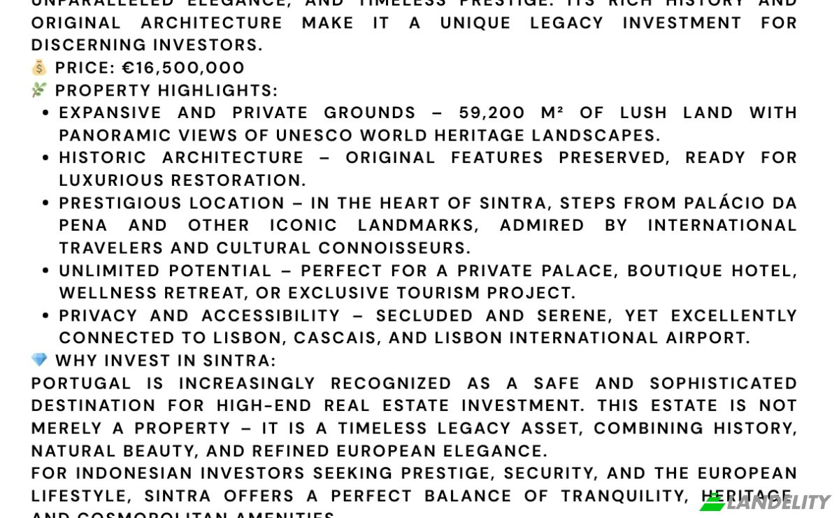 Investing/Development for Sale Praca Dom Fernando II 18, 2710-483 Sintra, Sintra, Lisbon, Portugal. Photo 4