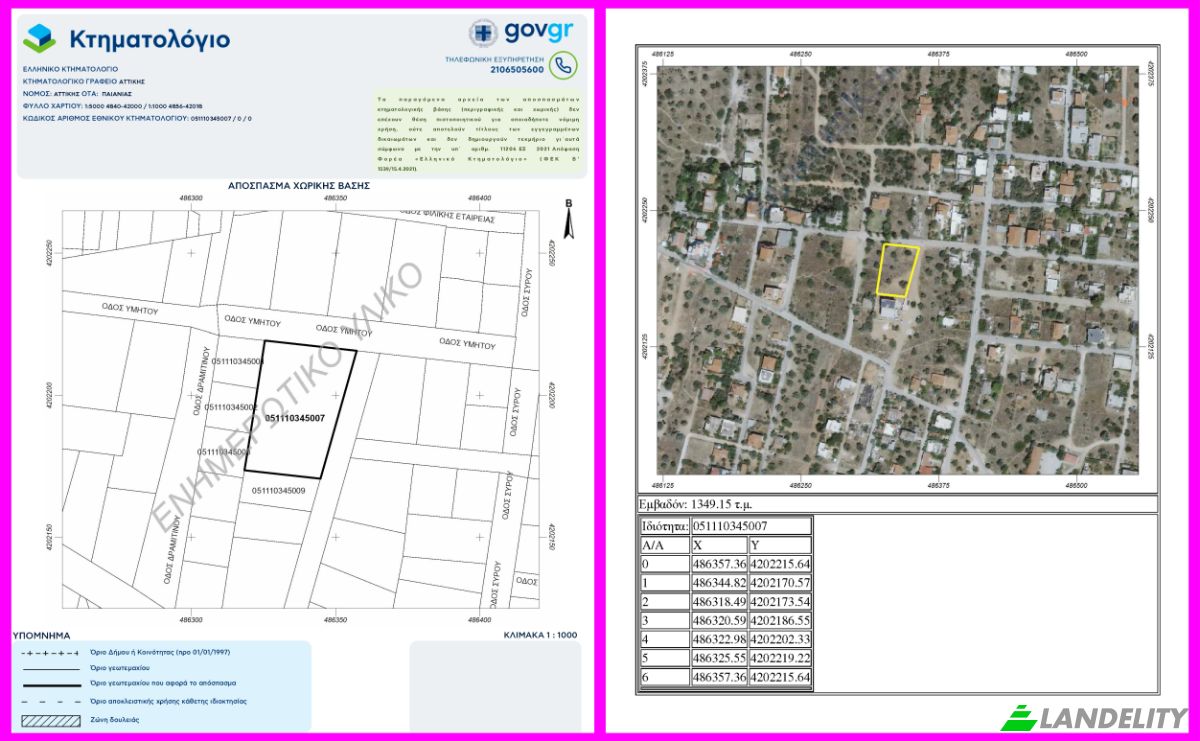 Land Lot for Sale Meg Alexandrou 29B, Peania 190 02, Paiania, Attica, Decentralized Administration of Attica, Greece. Photo 15