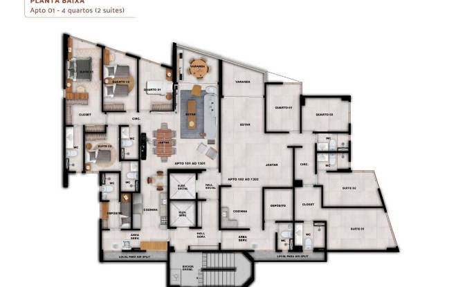 Apartment for Sale Av Beira Rio, 175, Madalena. Photo#14