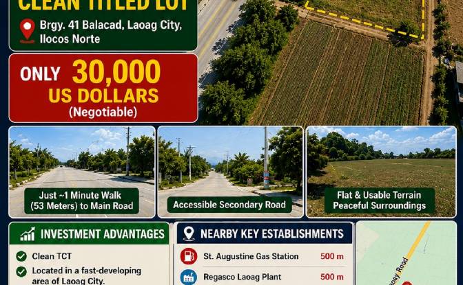Land Lot for Sale Laoag, Paoay Rd, Laoag City. Photo#5 Land Lot for Sale Laoag, Paoay Rd, Laoag City. Photo#5