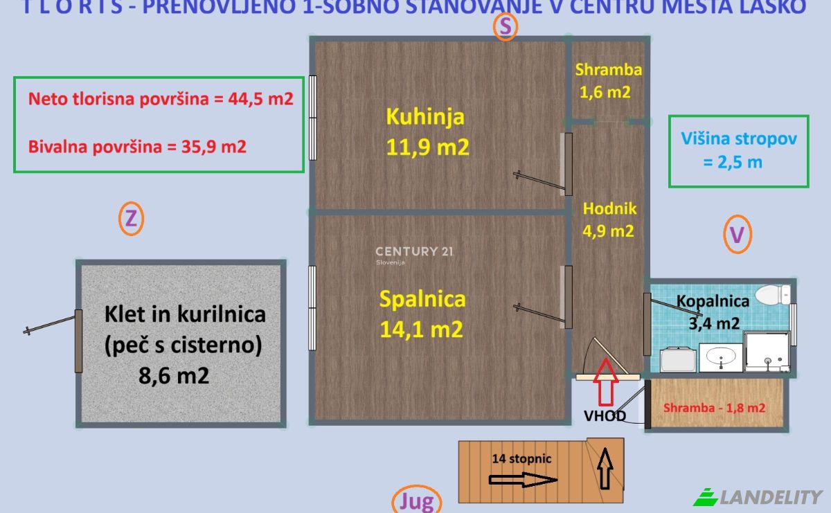 Apartment for Sale Trubarjeva ulica 23, 3270 Lasko, Lasko, Municipality of Lasko, Slovenia. Photo 5