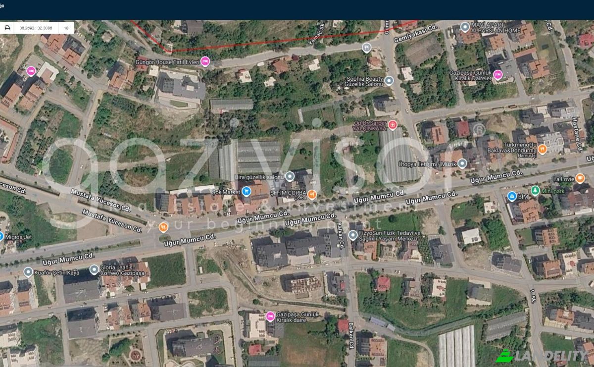 Land Lot for Sale Pazarci, Gemiyakasi Cd 37 1, 07900 Gazipasa Antalya, Gazipasa, Antalya, Turkiye. Photo 1