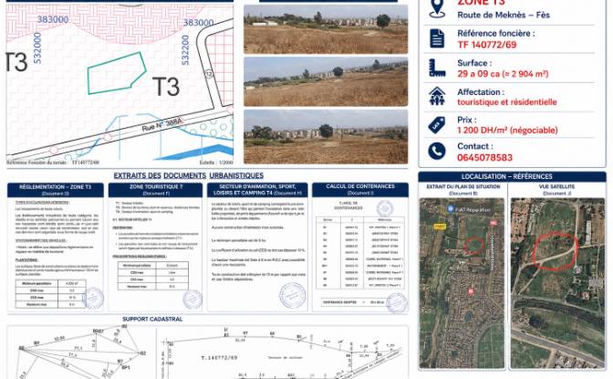 Land Lot for Sale Rte Principale Fes Meknes, Fes. Photo#3