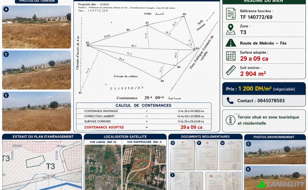 Land Lot for Sale Rte Principale Fes Meknes, Fes, Wilaya de Fes, Fez-Meknes, Morocco. Photo 4