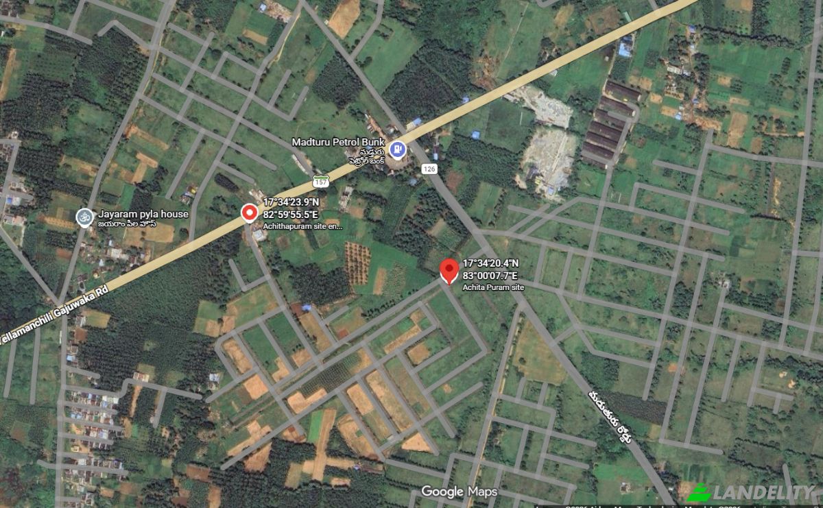 Land Lot for Sale Maduthuru Rd, Chimalapalli, Anakapalli, Andhra Pradesh, India, Andhra Pradesh 531033. Photo 2