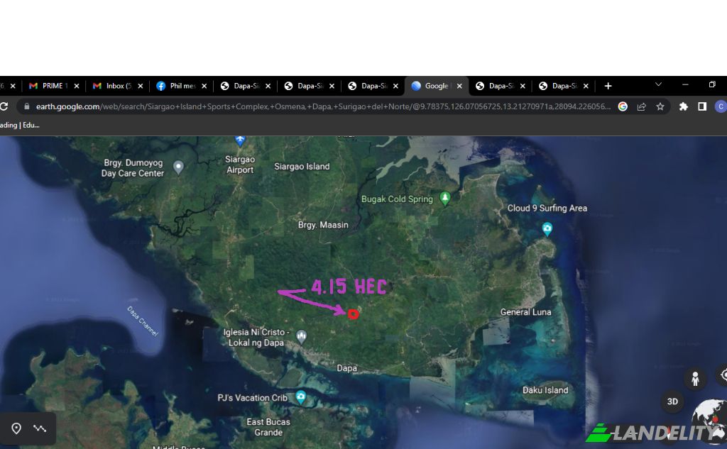 Land Lot for Sale Dapa, Surigao del Norte, Caraga, Philippines. Photo 1